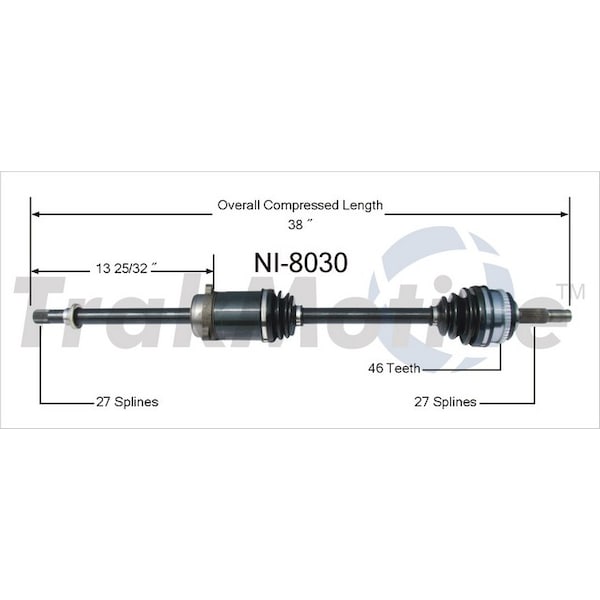 Surtrack Axle Cv Axle Shaft, Ni-8030 NI-8030 - main